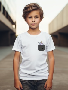 Tricou personalizat pentru copii din bumbac 100% cu imprimeu de buzunar - Skeletor din He-Man - Cadou pentru fanii supereroilor - Img 2