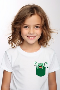 Tricou personalizat pentru copii din bumbac 100% cu imprimeu de buzunar - Bulbasaur din Pokémon - Tricou pentru antrenorii Pokémon în devenire - Img 3