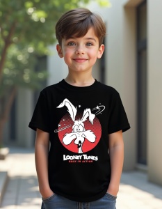 Tricou personalizat pentru copii din bumbac 100% - Looney Coyote, Wile E. Coyote, umor, desene animate, clasic, comic - Img 2
