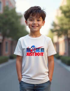Tricou personalizat pentru copii din bumbac 100% - Sonic - Just Do It - Img 2