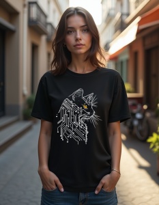 Tricou personalizat pentru dama din bumbac 100% - Cat of Tomorrow