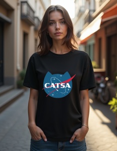 Tricou personalizat pentru dama din bumbac 100% - CATSA - Img 2