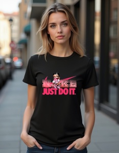 Tricou personalizat pentru dama din bumbac 100% - Rich Girl - Just Do It