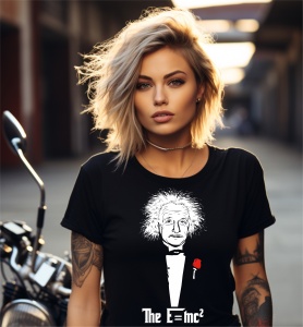 Tricou personalizat pentru dama din bumbac 100% - The E=mc^2