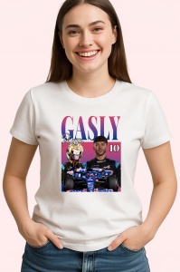 Tricou Pierre Gasly Alpin Portret Si Masina Albastra Formula 1, Copii | Dama | Barbat - Img 4