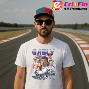 Tricou Pierre Gasly Postere Formula 1 Costum Alb Si Masina, Copii | Dama | Barbat - Img 5
