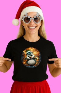 Tricou Pinguin Cu Fes Verde, din bumbac 100% Copii | Dama | Barbat - Img 3