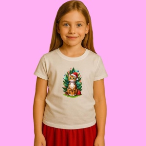 Tricou Pisica In Pulover Langa Cadouri 2, din bumbac 100%, tricou alb, Copii | Dama | Barbat - Img 1