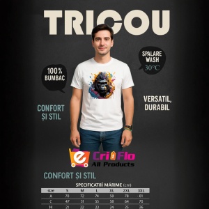 Tricou Pisici curcubeu cu inima roz fundal alb Copii | Dama | Barbat - Img 6