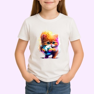 Tricou Pisicuta cu ochelari si minge colorata stil graffiti Copii | Dama | Barbat - Img 4