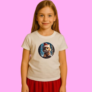 Tricou Pisicuta De Craciun, din bumbac 100% Copii | Dama | Barbat