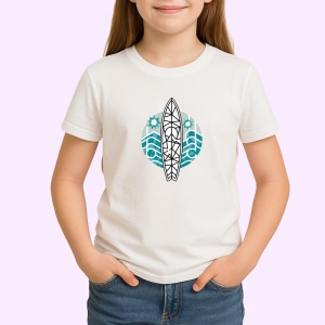 Tricou Placa Surf Valuri Geometrie, Copii | Dama | Barbat - Img 3