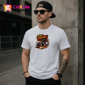 Tricou Play Heart Fotbalist Sut Minge Gri V2, din bumbac 100% , tricou alb pentru Copii | Dama | Barbat - Img 9