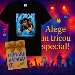 Tricou Playboi Carti, muzica RAP, Dama | Barbat | Copii, Culoare Negru - Img 7