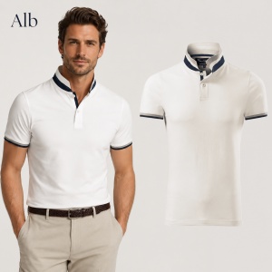 Tricou Polo Bărbați 256 Collar Up, 100% Bumbac, 215 g/m², Guler cu Contrast, 2 Nasturi, S–3XL, 10 Culori - Img 18