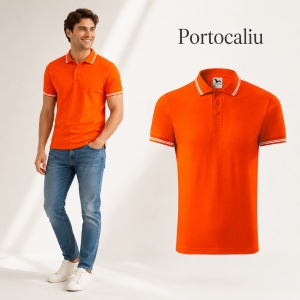 Tricou Polo Bărbați Malfini cu Dungi la Guler și Manșete, Tip Tommy, 65% Bumbac, 200 g/m², 19 Culori, Mărimi S–3XL - Img 24