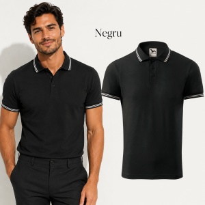 Tricou Polo Bărbați Malfini Urban 219, cu Dungi la Guler, Tip Tommy, 65% Bumbac, 200 g/m², 19 Culori, Mărimi S–3XL - Img 25