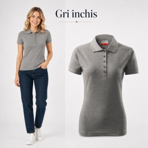Tricou polo cambrat Femei | 8 culori disponibile - R23 - Img 14