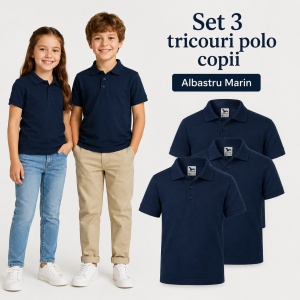 Tricou Polo Copii - Set de 3 Bucăți tricouri polo copii fete si baieti - Img 14