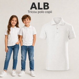 Tricou Polo Copii Tip Tommy – Cu Guler, Calitate Premium, pentru Școală, Băieți și Fete - Img 10