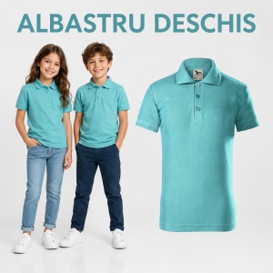 Tricou Polo Copii Tip Tommy, cu Guler, pentru Școală, Fete și Băieți, 4–12 Ani - Img 12