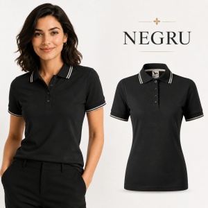 Tricou Polo Damă cu dungi la guler tip Tommy - Img 13