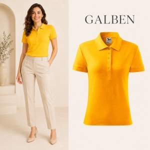 Tricou Polo Damă din Bumbac 100% – Casual Office, Guler Polo, XS-2XL | 13 Culori | Pique Polo - Img 11