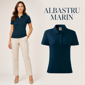 Tricou Polo Damă din Bumbac 100% – Casual Office, Guler Polo, XS-2XL | 13 Culori | Pique Polo - Img 21