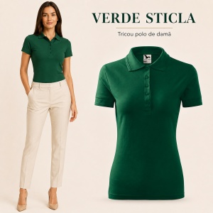 Tricou Polo Damă Pique Polo, Croială Cambrată, 36 Nuanțe, Mărimi XS–3XL - Img 16