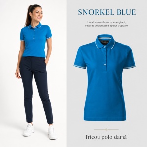Tricou Polo Damă Premium Malfini 253 Perfection Plain, 95% Bumbac 5% Elastan, Croială Slim Fit, 200 g/m², S 2XL, 7 Culori - Img 26