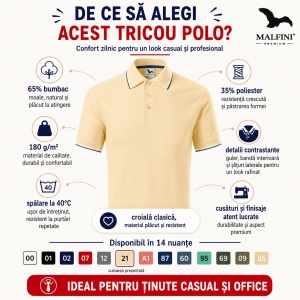 Tricou Polo Pique Bărbați tip Tommy | Guler cu Dungi | 14 Culori Disponibile- 232 - Img 2