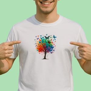 Tricou pom cu fluturi - Copii | Dama | Barbat