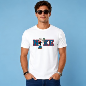 Tricou Popeye The Sailor Man Muscle Urban Typography Red Blue, din bumbac 100% Copii | Dama | Barbat - Img 3