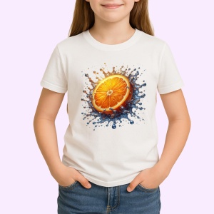 Tricou Portocala si explozie de culoare, Fructe, Copii | Dama