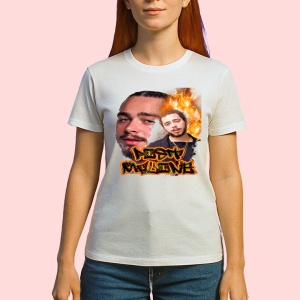 Tricou Post Malone - Flames Style, muzica POP, Dama | Barbat | Copii