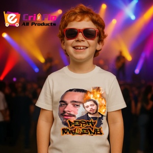 Tricou Post Malone - Flames Style, muzica POP, Dama | Barbat | Copii - Img 13