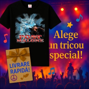 Tricou Post Malone - Ice Theme, muzica RAP, Dama | Barbat | Copii, Culoare Negru - Img 11