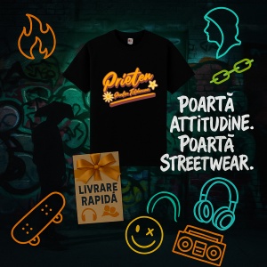 Tricou Prieten pentru totdeauna Negru, Copii | Dama | Barbat - Img 7