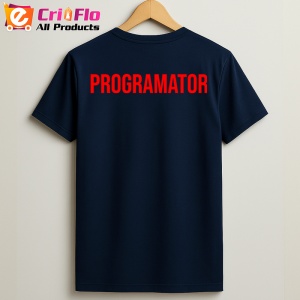 Tricou PROGRAMATOR, Personalizat | Unisex Dama si Barbat, Albastru Inchis - Img 2