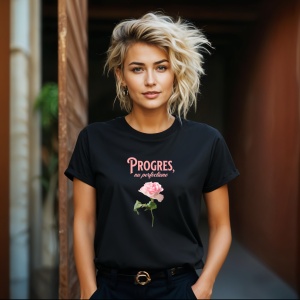 Tricou Progres, nu perfectiune Negru, Copii | Dama | Barbat - Img 12