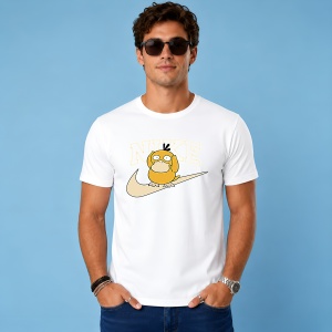 Tricou Psyduck Pokemon Bej Logo Minimalist Urban Street Design, din bumbac 100% Copii | Dama | Barbat - Img 3
