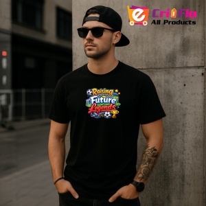 Tricou Raising Future Legends Copii Fotbal Minge V1, din bumbac 100%, tricou negru Dama | Barbat - Img 7
