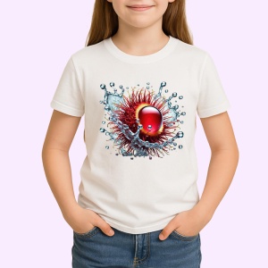Tricou Rambutan si stropi tropicali, Fructe, Copii | Dama