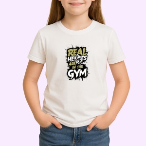 Tricou Real Heros Are In The Gym Contrast Puternic, Copii | Dama | Barbat - Img 3