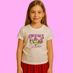 Tricou Retro Pink Girl Grinch Coffee, din bumbac 100%, tricou alb, Copii | Dama | Barbat - Img 3