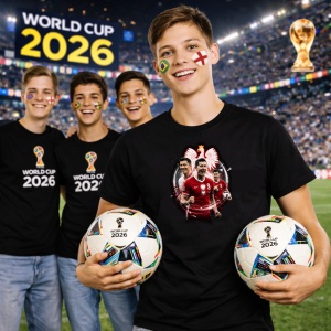 Tricou Robert Lewandowski Poland World Cup Fifa 2026 V7, din bumbac 100%, tricou negru, Copii | Dama | Barbat - Img 7