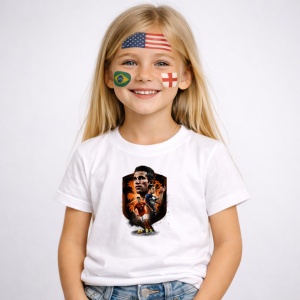 Tricou Robin Van Persie Netherlands World Cup Fifa 2026, din bumbac 100%, tricou alb, Copii | Dama | Barbat - Img 2