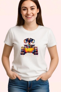 Tricou Robot wall e stil graffiti colorat Copii | Dama | Barbat
