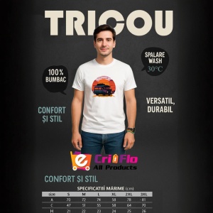 Tricou Rulota hippie cu flori si camp de floarea soarelui Copii | Dama | Barbat - Img 7