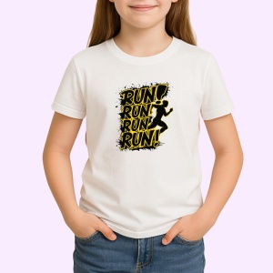 Tricou Run Run Run Run Silueta Galbena, Copii | Dama | Barbat - Img 2
